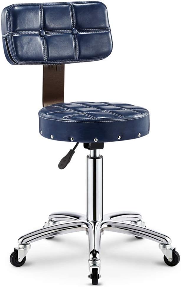 RXBFD Rotating Lift Bar Stool, Wrought Iron Backrest Roll Salon Bench/Office Chair, Ergonomic Design, for Barbershop | Counter | Conservatory | Café | Pub
