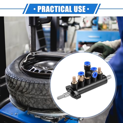 Image of Air Control Valve Foot Pedal, 6.10 inchx2.05 inchx2.91 inch Tire Tyre Changer Machine Parts Universal for Car Tire Change Durable Metal Black