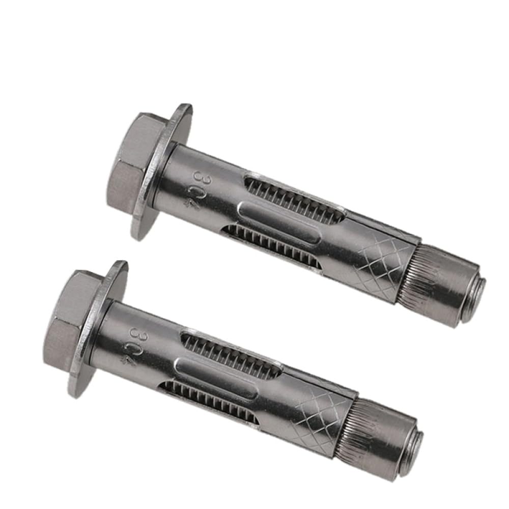 Ancoraggi, viti for cartongesso, bulloni ad espansione Ancoraggio autofilettante in cemento esagonale esterno in acciaio inossidabile 304 2 pezzi Vite ad espansione esagonale(M12*120 mm)