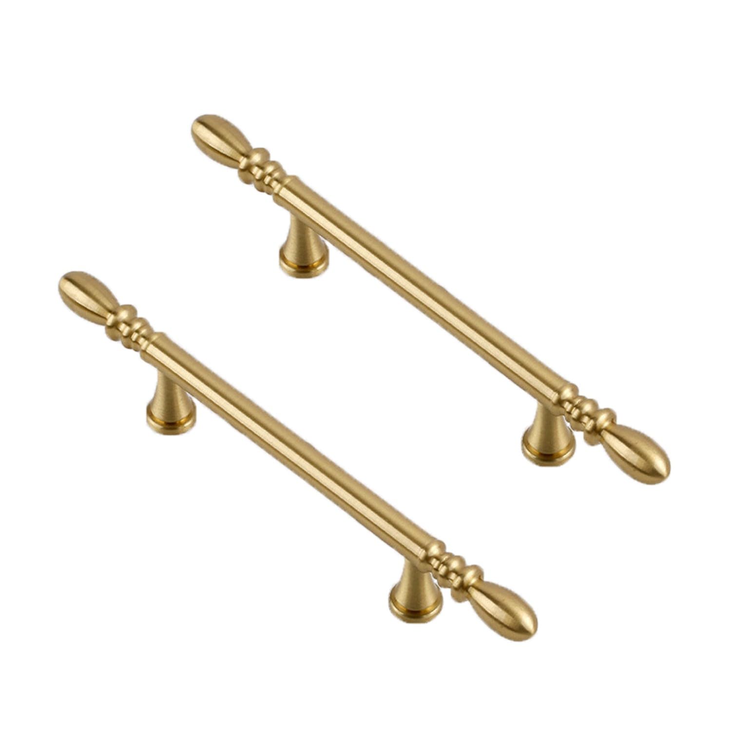 Wszgrjdm Gold 2 Pack 96/128/192Mm Brushed Brass Handles, Drawer Handles Cupboard Handles Modern Kitchen Handles Cabinet T Bar Pull Handles Furniture Door Knobs For Kitchen Wardrobe Cupboard（Silver/Gold）(,19