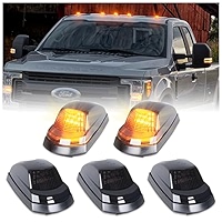 DERMOKA Cab Roof Top Marker Lights White Led Clearance Running Lamps For 2017-2022 Ford F250 F350 F450 F550 Super Duty Pickup Trucks, 5PCS (Smoked - View #10