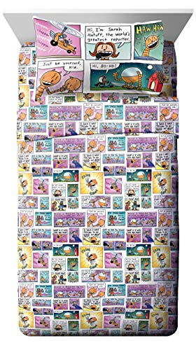 Jay Franco Dog Man Supa Buddies 5 Piece Twin Bed Set - Includes Comforter & Sheet Set - Bedding Features Cat Kid & Lil' Petey - Super Soft Fade Resistant Microfiber (Official Dog Man Product) #TOP2