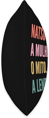 Miniatura 2 de Designs De Nomes Engraçados Para Mulher Funny Portuguese First Name Design-Natsu Throw Pillow 16x16 Multicolor