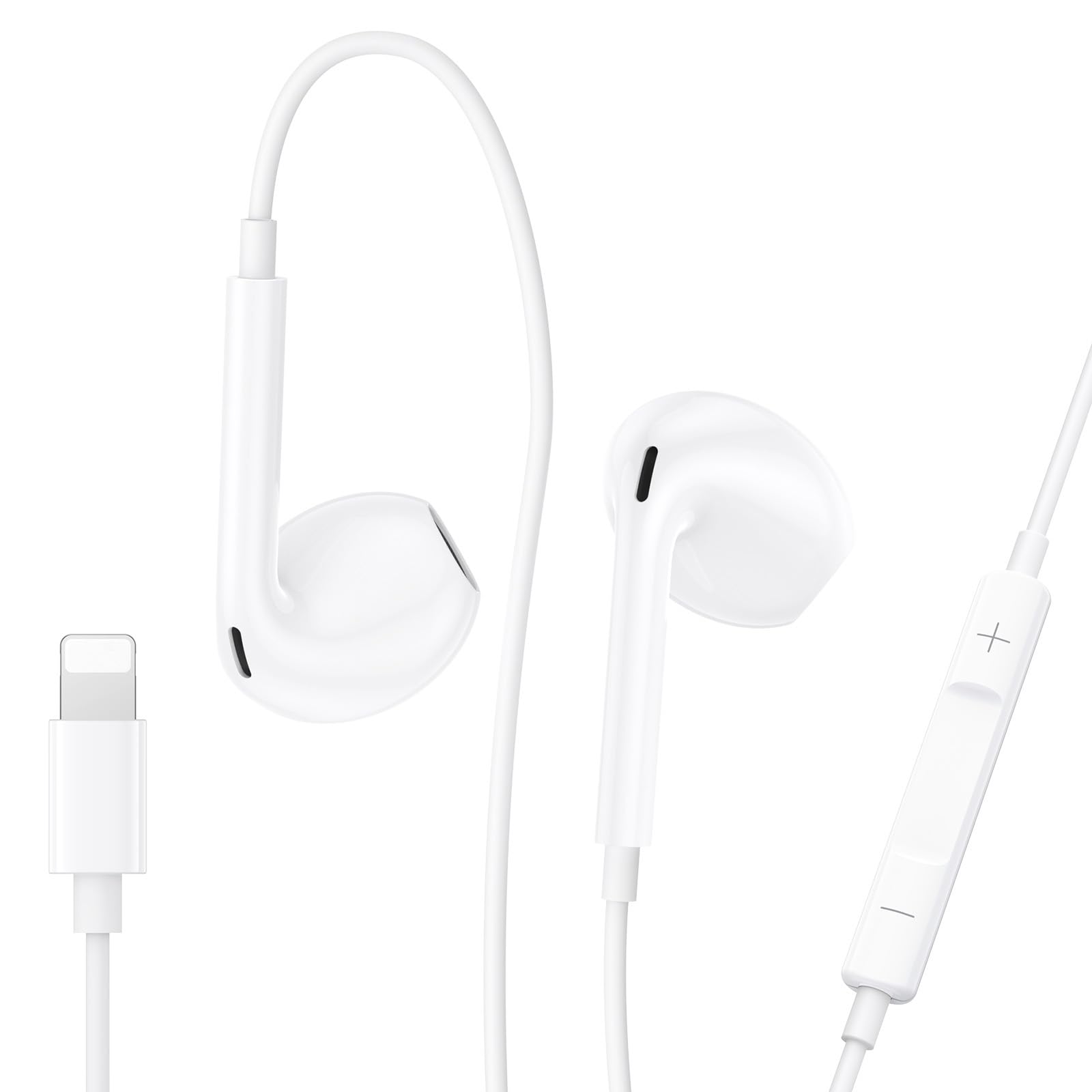 In Ear Kopfhörer für iPhone [MFI-Zertifiziert] Kopfhörer mit Kabel, Ohrhörer mit Mikrofon und HiFi Stereo Ohrhörer für iPhone 14 13 12 11 Plus Pro Max/XR/XS/X/SE/8/7/iPad Air Mini Unterstützt alle iOS
