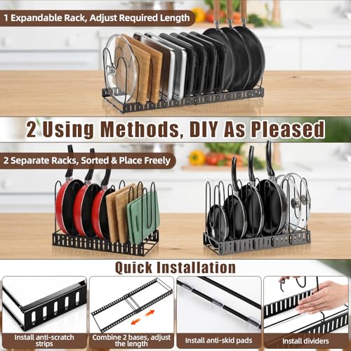 2-Pack-Pot-Pans-Organizer-Kit-for-Cabinet-8-Tier-Adjustable-Pot-Pans-Organizer-Rack-Expandable-Cutting-Board-Storage-Rack-Baking-Tray-Cookie-Sheet-Holder-with-14-Adjustable-Divider-Kitchen