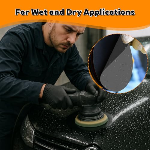 EUYKQNOI 30 Piezas Papel de Lija al Agua 75mm (3") Grano 1000-5000, Discos Abrasivos para Pulir Faros de Coche, Madera y Metal, Kit Lijas Profesional para Uso Húmedo y Seco - imagen 4