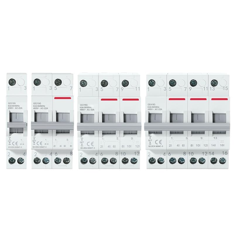 1P 2P 3P 4P 40A 63A Din Rail Modular MTS Dual Power Manual Transfer Switch AC Isolating Discounnecting Switch Circuit Breaker(1P,40A)
