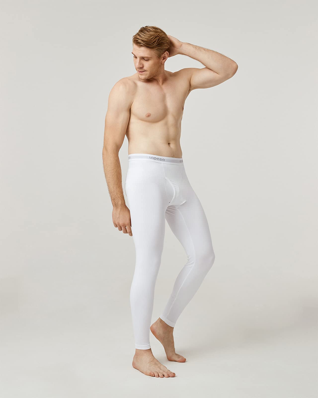 LAPASA Pacco da 2 o 1 Calzamaglie Termica Uomo Fodera in Pile Medio/Pesante Pantaloni Termici Sportivi Strato Base Biancheria Intima Leggings Caldi M10/M25/M56