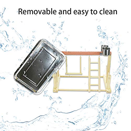 image for Echaprey Pet Parrot Playstand Bird Play Stand Playground Wood Perch Gy