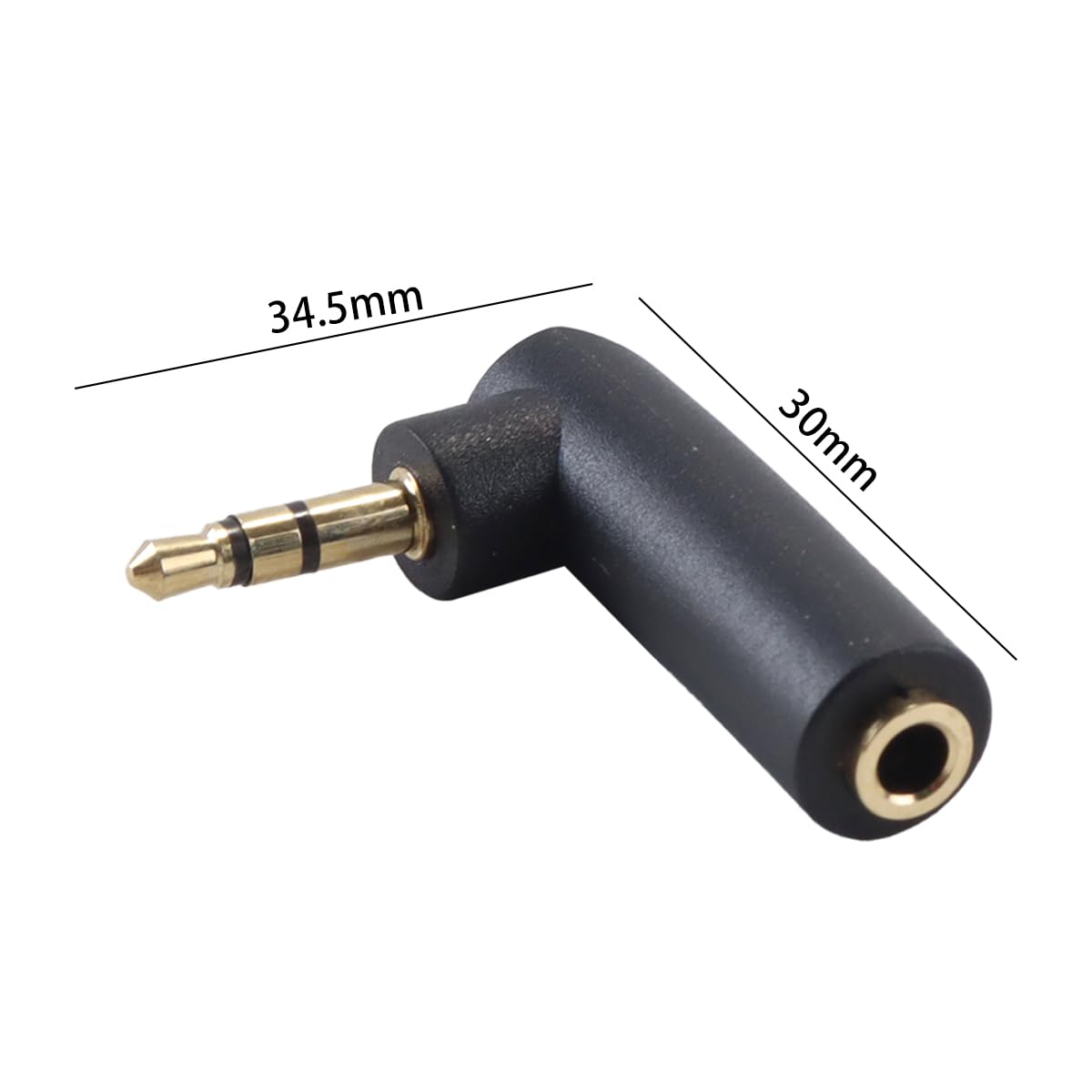 Ubric 2 x 4-pinowy adapter audio jack 3,5 mm wtyczka jack do gniazda 90 stopni kąt prosty słuchawki adapter stereo