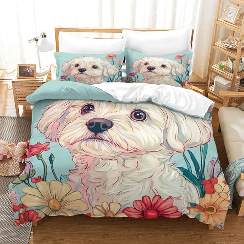 Parure de lit chiot mignon en microfibre super douce et fermeture éclair - 3