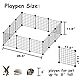 ALLISANDRO Verstellbares Laufgitter DIY Laufstall Welpenauslauf mit Tür für Kleintiere und Meerschweinchen Rabbit Bunny Guinea Pig Playpen individuell zusammenbaubar, schwarz [35x35cm X12 Panels]