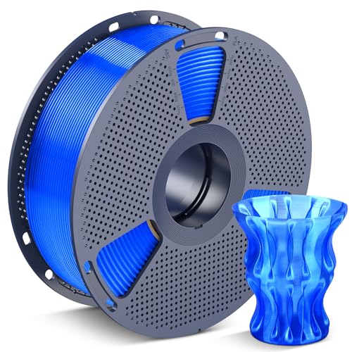 Image of SUNLU 3D Printer Filament, Neatly Wound PLA Filament 1.75 mm, Dimensional Accuracy + /- 0.02mm, Fit Most FDM 3D Printers, 1kg Spool (2.2lbs), 330 Meters, Transparent 3D Printing Filament, Clear Blue