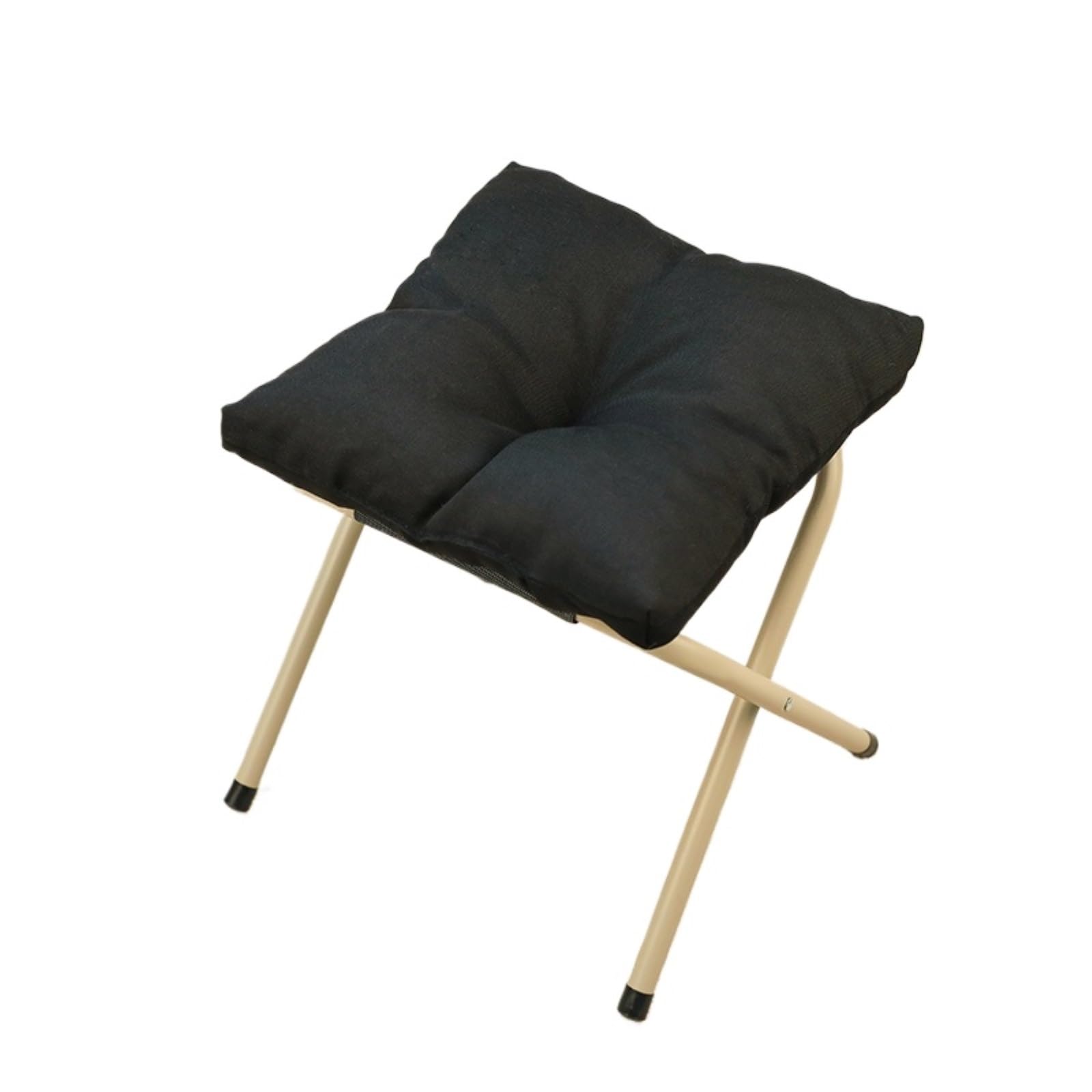 Ottomana Salón Reposapiés Plegable con Cojín Grueso, Multifuncional, Portátil Asiento Extra(Black)