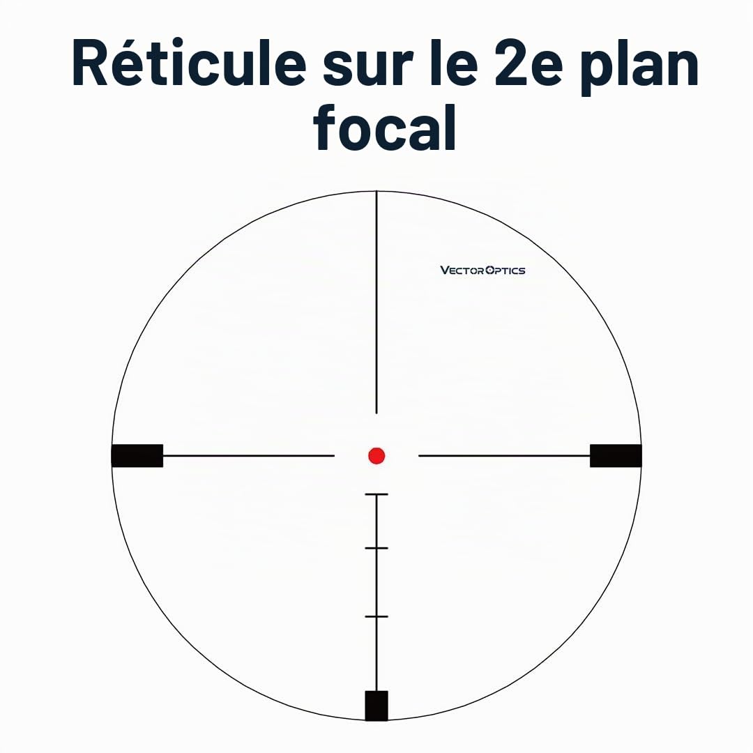 Vector Optics SCOL-32 Hugo 6-24x50 GT SFP Lunette de visée pour le sport, l'airsoft et la chasse, fusil à air comprimé, visière cible, lunette de visée de fusil, Rifle Scope, nombreux accessoires