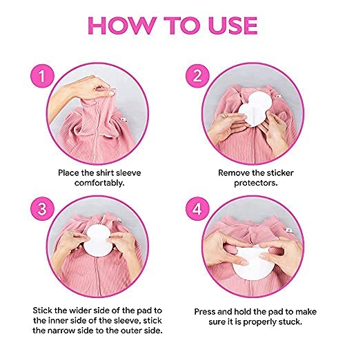 sba prime Underarm Sweat Pads - Disposable Armpit Sweat Pads for Hyperhidrosis & Excessive Sweating - Non-Visible Dress Guards/Shields - 10 Pads (1 Count) - Cotton Lining - Unisex-Adults 4