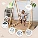 Avenlur Spruce Baby and Toddler Foldable Swing Set with Stand - Premium Montessori, Waldorf Style Self-Standing Indoor Swingset for Children 6m to 3 Yrs - Perfect for Home, Child Day Care, & Preschool