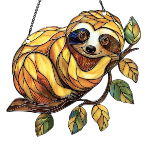 Image of Sloth Acrylic Ornament Gift for Sloth Lovers Christmas Hanging Decor