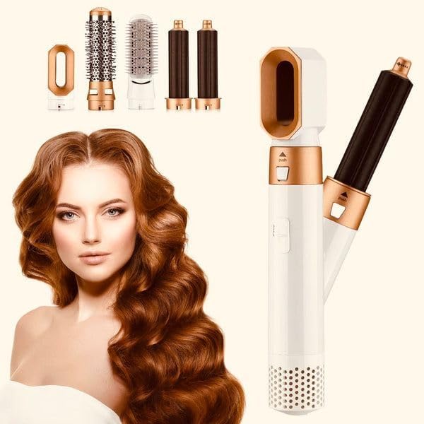 Drumstone ( Special 10+6 Years Warranty ) 5-in-1 Hair Dryer Brush for Straightening, Curling, Volumizing & Blow Drying – Ladies Special Hair Styler with Negative Ion Technology, Valentine Gift