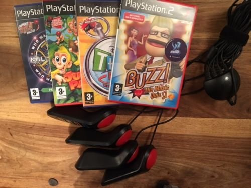Buzz! The Mega Quiz Maha Edition Game With Buzzers PS2 [Importación Inglesa]