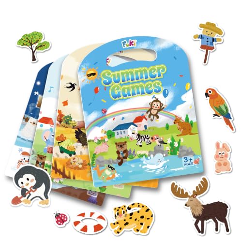 FOKI Reusable Sticker Books for Toddlers 2-4, 4 Sets 130 Jelly Stickers - image 1