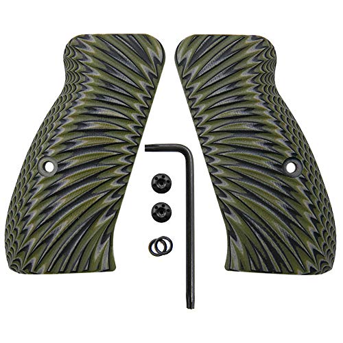 CZ 75 Compact G10 Grips, Sunburst Texture, Cool Hand Brand OD/BLK