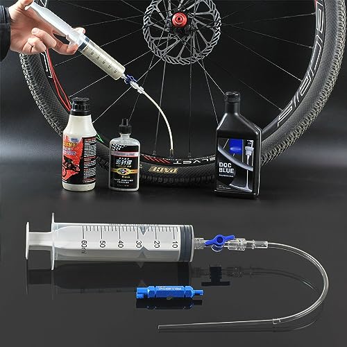 XBERSTAR Tubeless Tire Sealant Injector Bike Tubeless Tyre Oil Sealant Injector Syringe Tool Bicycle Tire Filling (Tubeless Tire Injector+Valve tool) - Image 3