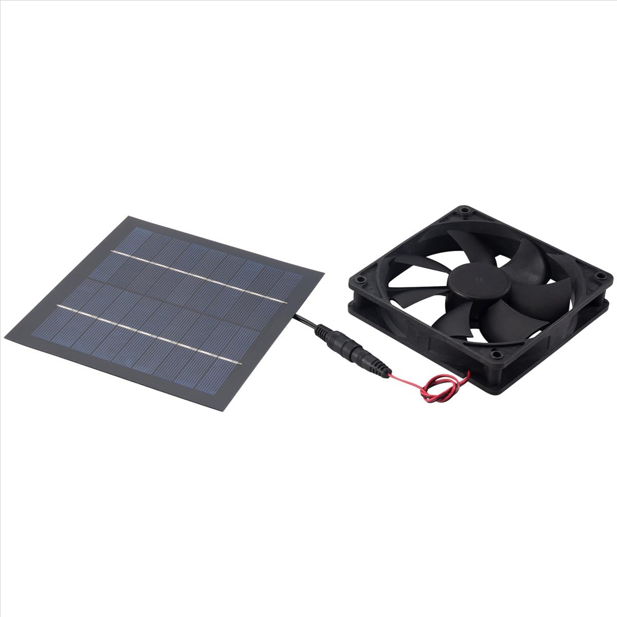 QLHbro 20W 12V Solar Panel Exhaust Fan Air Extractor Mini Ventilator Powered for Dog Chicken House Greenhouse