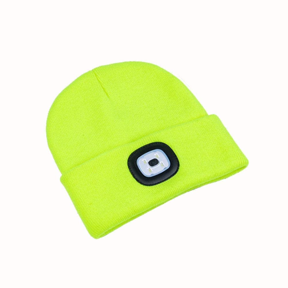 LEDHED LED BEANIE HAT USB RECHARGABLE LED HEAD TORCH FRONT LIGHT