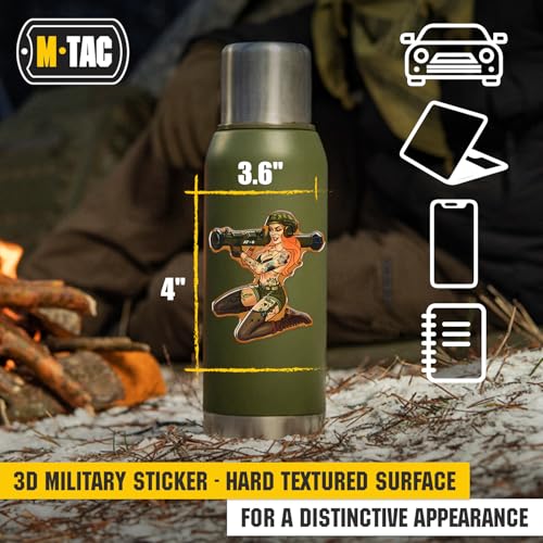Image of M-Tac Morale Sticker Tactical Girl - 3D Tactical Military Sticker for Laptop, Tablet, Phone, Notebook, Car Bumper, Hard Hat (№10 AT4 Ace of Spades)