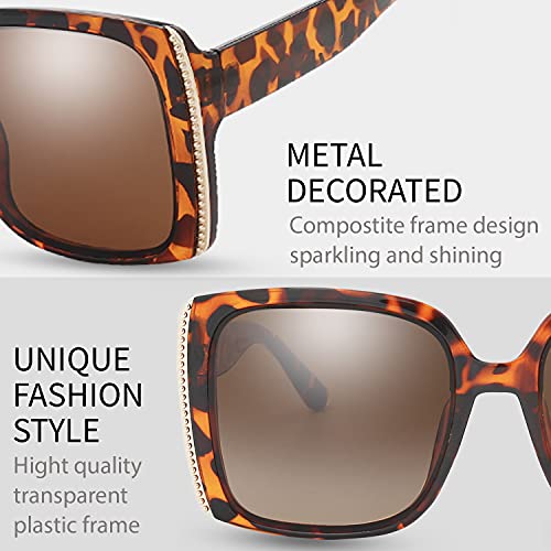 Image of The Fresh Women's Oversized Square Jackie O Cat Eye Hybrid Butterfly Fashion Sunglasses - Exquisite Packaging