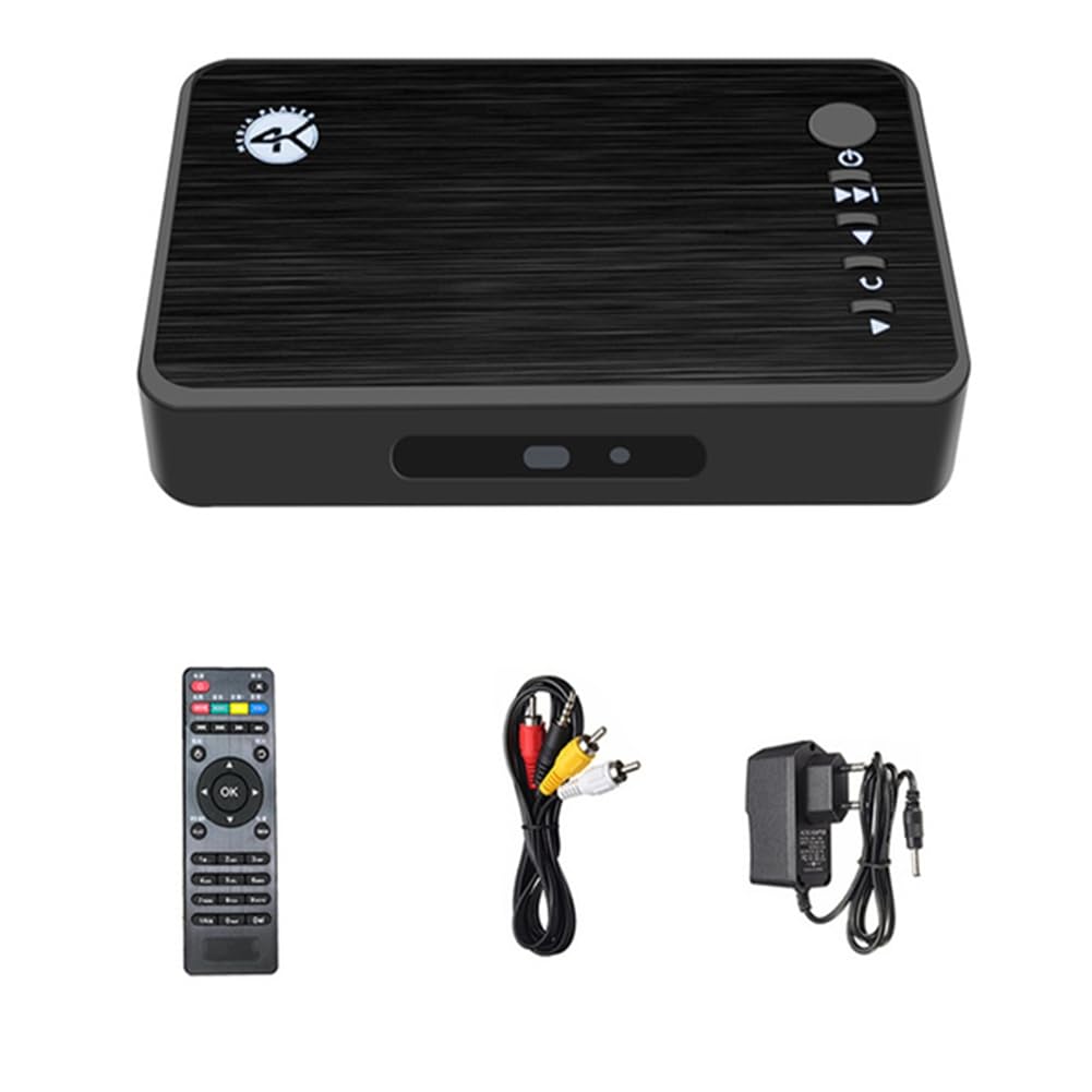 Lettore Multimediale Ultra HD 4K per Auto TV SD MMC RMVB MP3 USB HDD Esterno U Disco Multimedia Media Player Box Spina UE