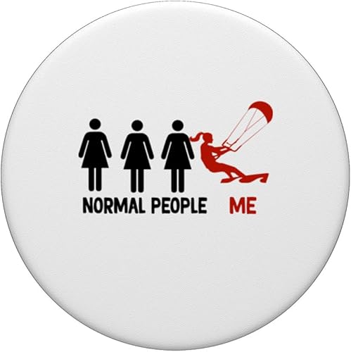 Miniatura 3 de funny Kiteboarding normel pepole me Kitesurf Kiteboarder PopSockets Swappable PopGrip