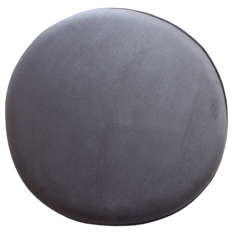 Image of Ottoman Stool for Living Room Foot Rest | Velvet Small Ottoman Foot Stool | Solid Wood Legs | Footstool Puffy for Home, Bedroom & Makeup Table | 16x16x18 Inch, Set of 2 (Star Grey)
