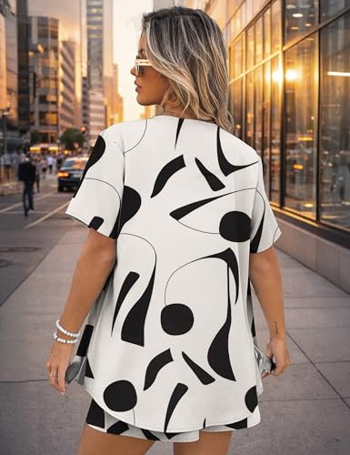 REDHOTYPE Womens 2 Piece Outfits Lightweight Button Down Top Casual Shorts Printed Summer Vacation Sets(S-XL) - Image 6
