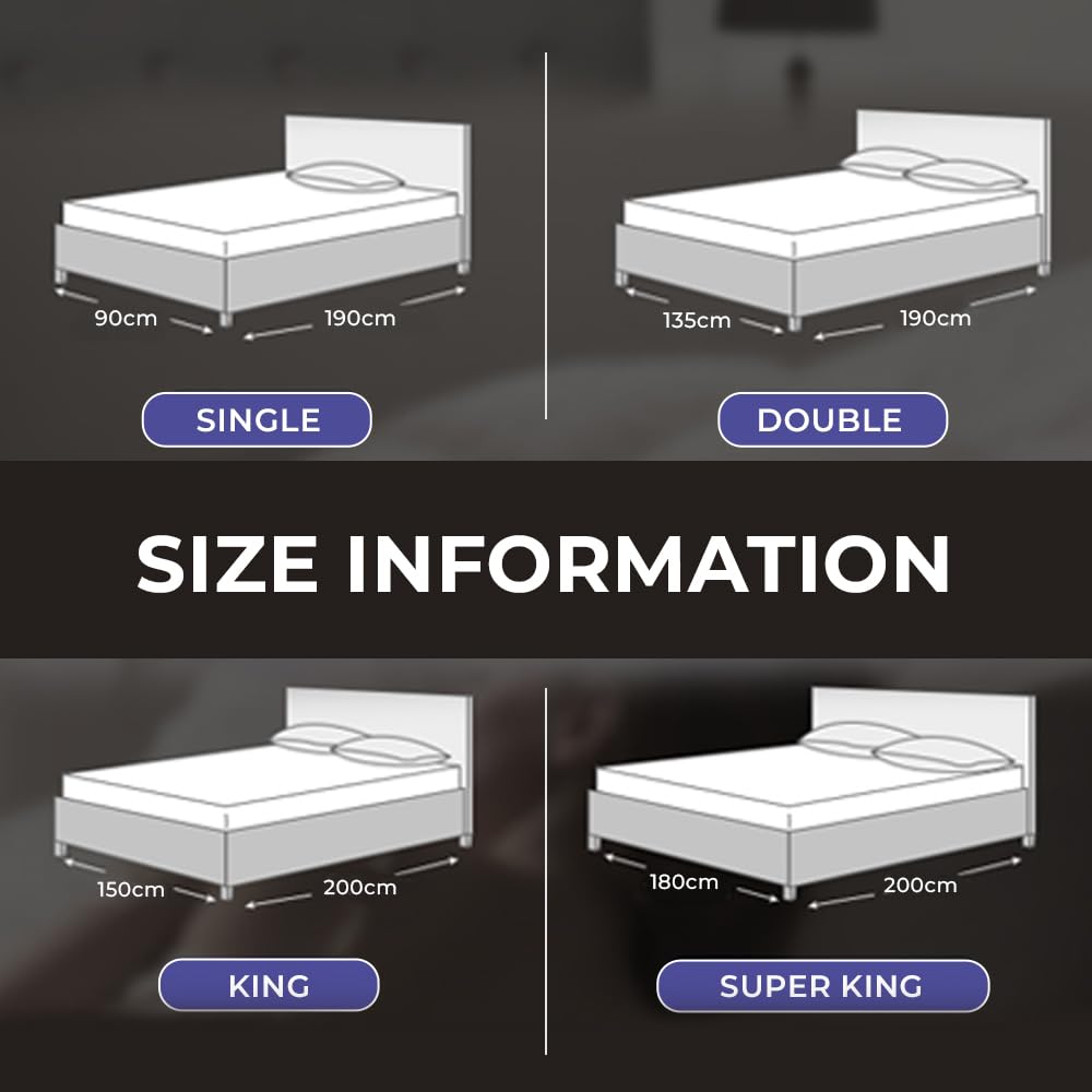 KENSINGTONS Luxury Bedding - Cubrecolchón de plumas y ganso canadiense de calidad de hotel, lujoso, suave, transpirable y de apoyo, tamaño individual para un mejor sueño