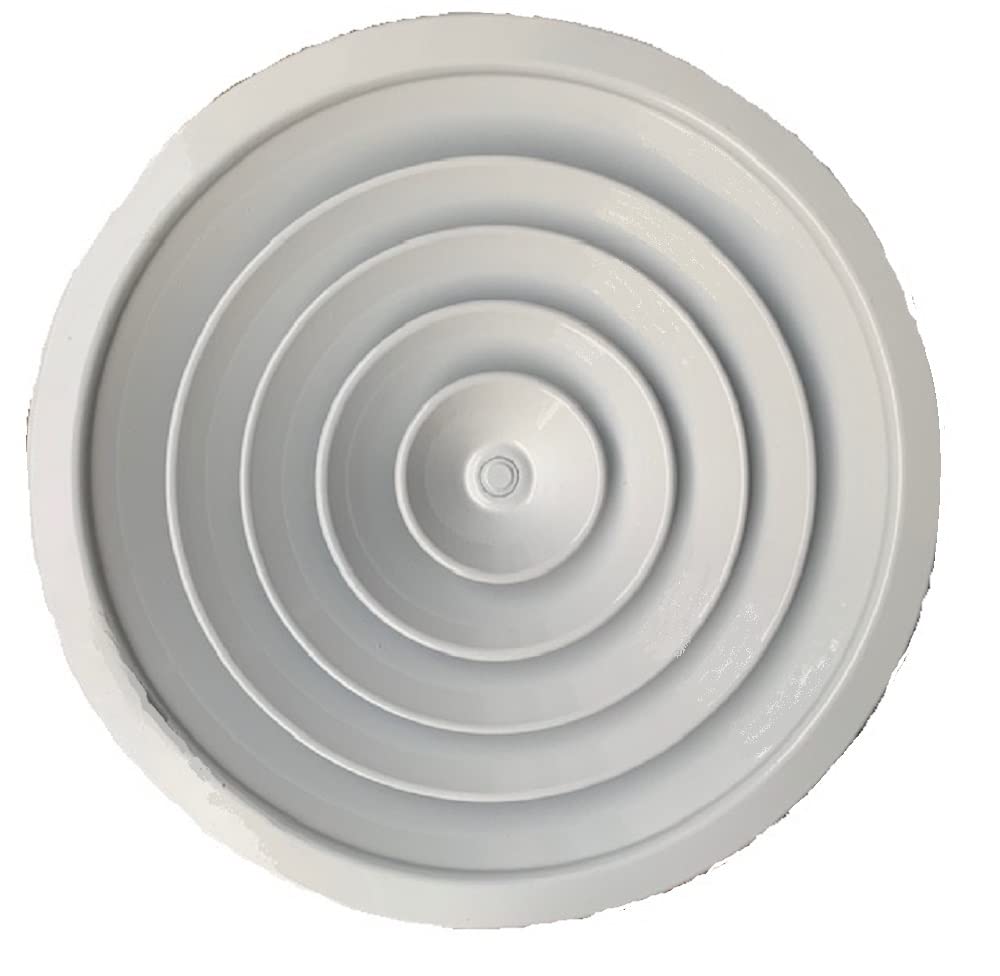 Diffusore aria calda fredda circolare coni fissi in alluminio serranda DN 200
