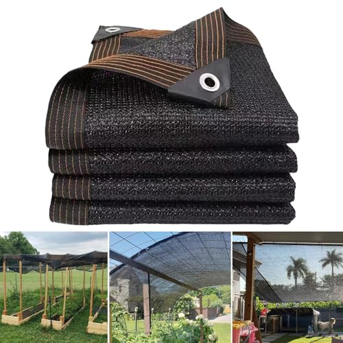 Image of 90% Shade Cloth, 20x20FT Tear Resistant Sun Shade Net with Reinforced Grommet,Durable Garden Shade Tarp Cover for Greenhouse,Plant Cover, Chicken Coop,Patio and Pergola,Black