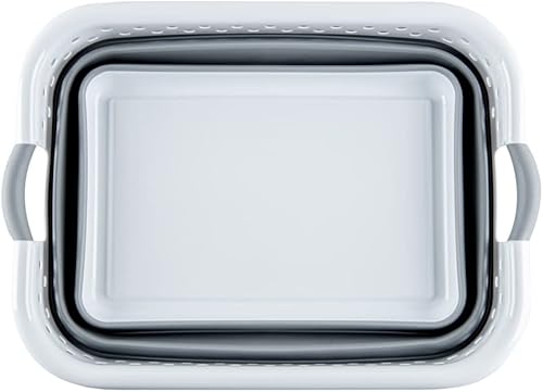 Miniatura 10 de Restaurantware Contenedor de almacenamiento plegable de plástico gris base - 24 "x 17 14" x 9 34" - Caja de 1 unidad