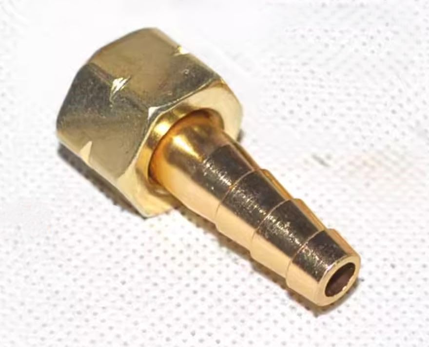 Metric Thread Brass M16 x 1.5 M16X1.5 Female LH to Barb Hose ID 3/8” Swivel Acetylene
