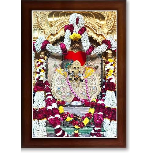 Image of Shri Sanwaliya Seth Shringaar Darshan Religious Photo Frame (Brown, 14 X 20 Inches)