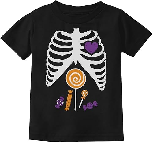 Camisa de esqueleto con hilo dental con cabeza de calabaza, para danza, divertidas camisas de Halloween para jóvenes, niños y niñas