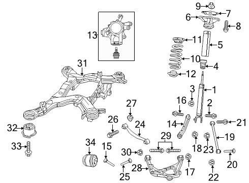Safety Recall R38 Rear Suspension Lower Control Arms - 2015 Jeep Grand Cherokee & Dodge Durango 8 Chrysler OEM Dodge Suspension Control Arm Bolt 06509461AA Image 15