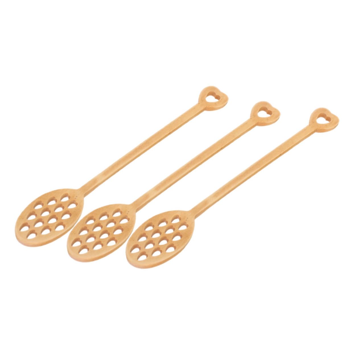 SHOWERORO 3pcs Love Honey Spoon Kitchen Mixing Spoons Coffee Stirring Spoons Honey Spoons Portable Honey Stirrer Honey Dipper Rods Honey Pot Stick Honey Mixing Sticks Honey Wooden Spoon