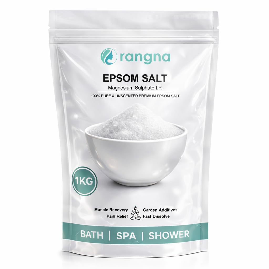 Rangna Epsom Bath Salt Crystal and Bath | For refreshing bath soak, relieves aches & pain - 1KG