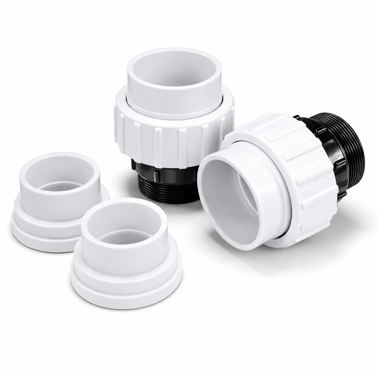 XtremepowerUS Juego de 2 piezas de repuesto universales NPT de 5 cm x 1.5/5.1 cm de unión deslizante para piscina, spa, adaptador de montaje de bomba