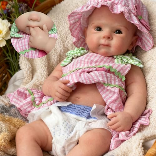 Muñeca bebé reborn silicona 18 pulgadas realista miniatura 1