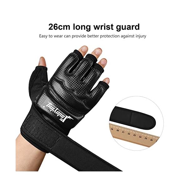 Xinluying Punch Bag Boxing Martial Arts MMA Sparring Grappling Muay Thai Taekwondo Training PU Leather Wrist Wraps Gloves