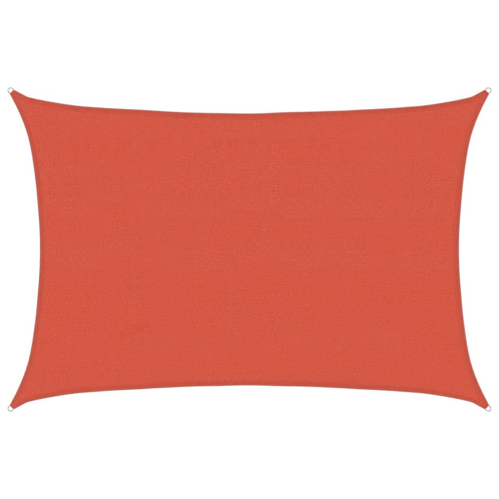 vidaXL Sunshade Sail HDPE Canopy 160 g/m² in Terracotta - Rectangular Sunscreen for Garden, Terrace, Balcony 4x5 m with UV Protection and Easy Install Kit — image 1