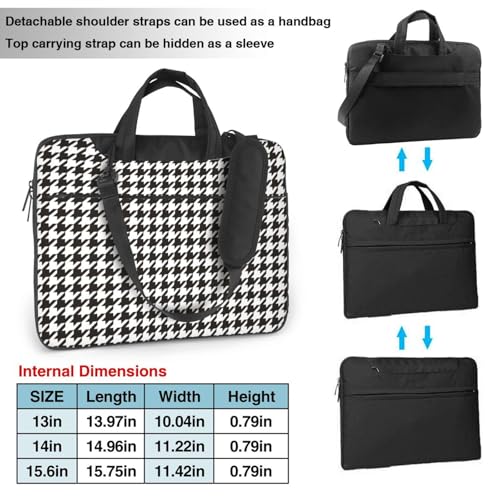 Maletín para portátil 13-15.6 pulgadas negro y blanco miniatura 3